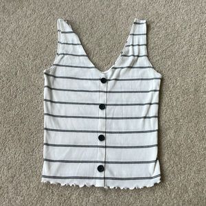Black and White Striped Tank Top